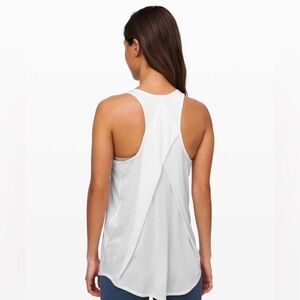 NWT Lululemon Essential Tank Pleated *Jersey in White - 12